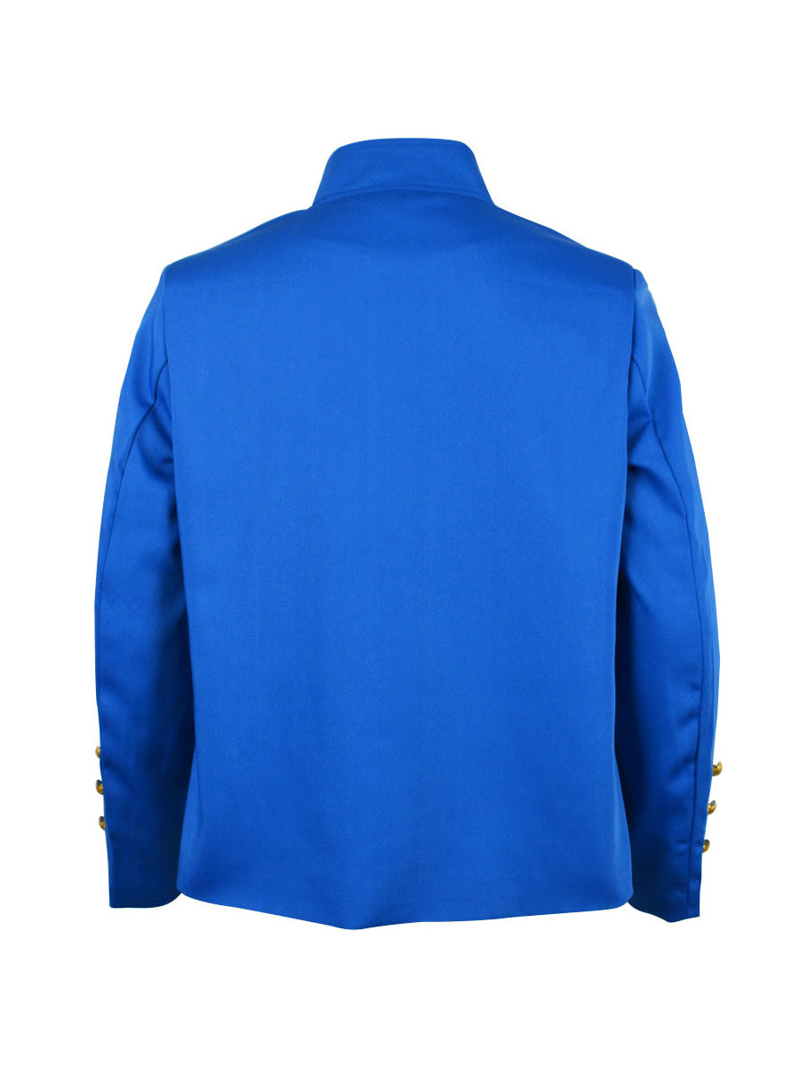 80s Pop Star Blue Military Jacket