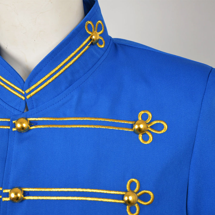 80s Pop Star Blue Military Jacket