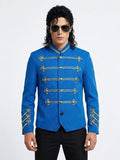 80s Pop Star Blue Military Jacket