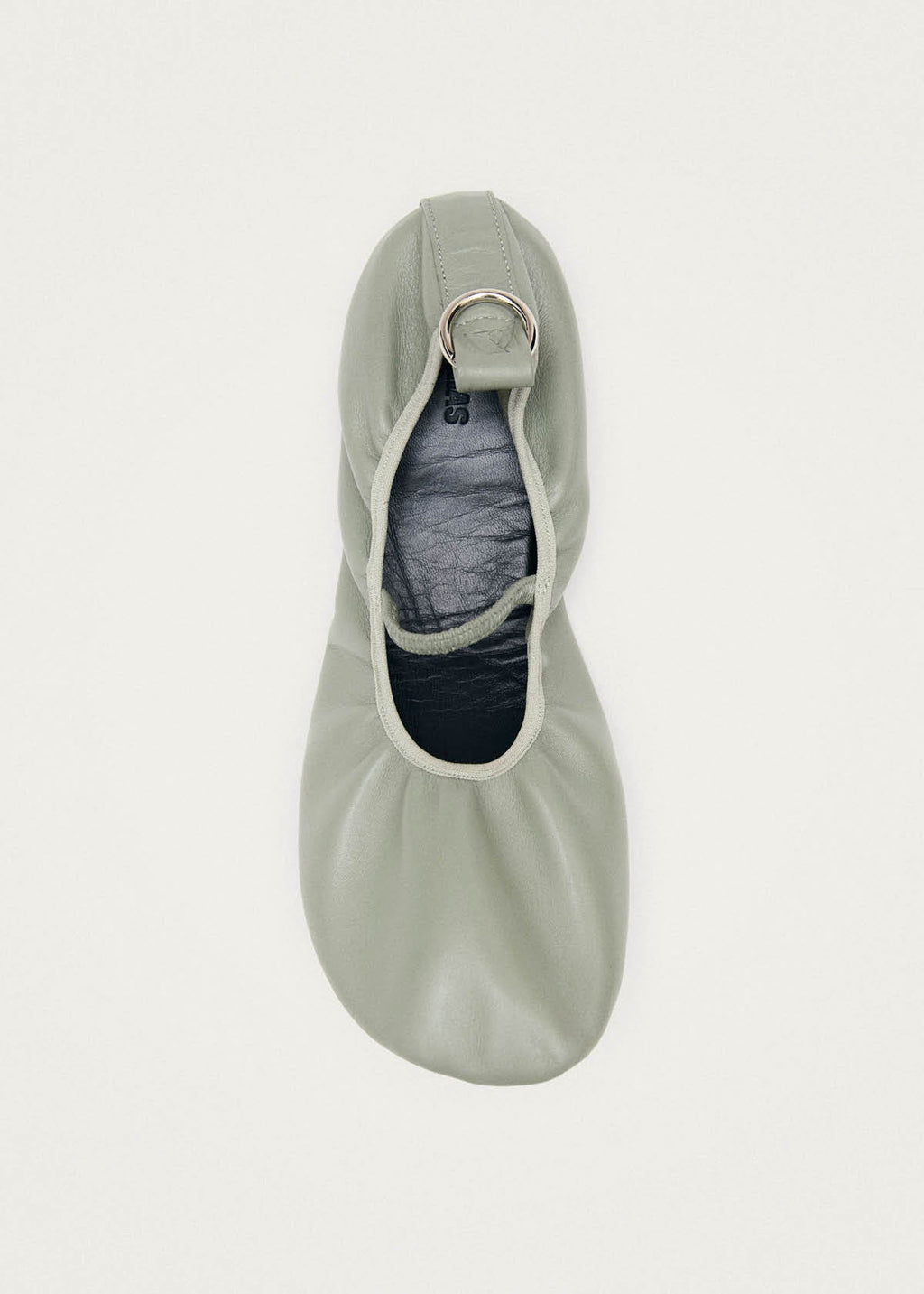 Naira Barefoot Green Leather Ballet Flats
