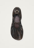 Naira Barefoot Vintage Effect Brown Leather Ballet Flats