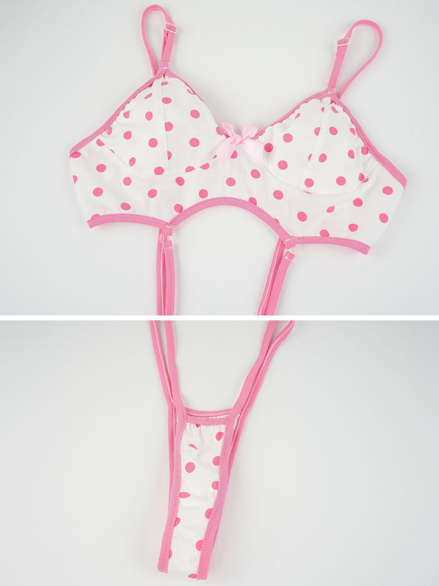 Pink Polka Dot Slingkini