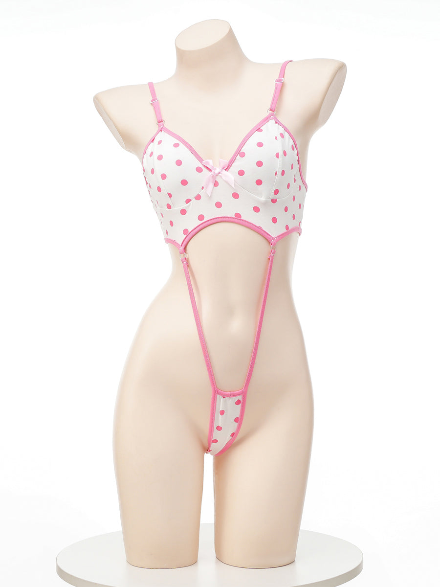 Pink Polka Dot Slingkini