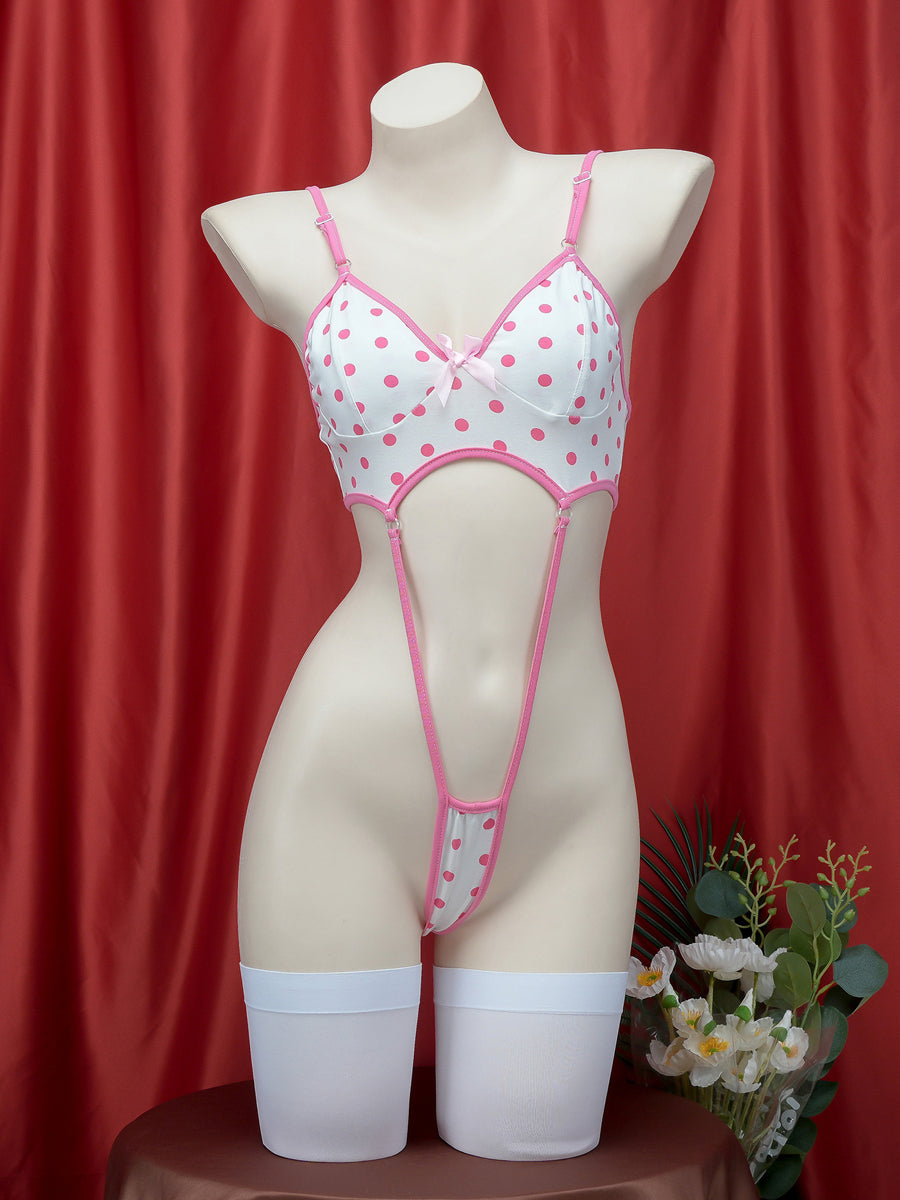 Pink Polka Dot Slingkini
