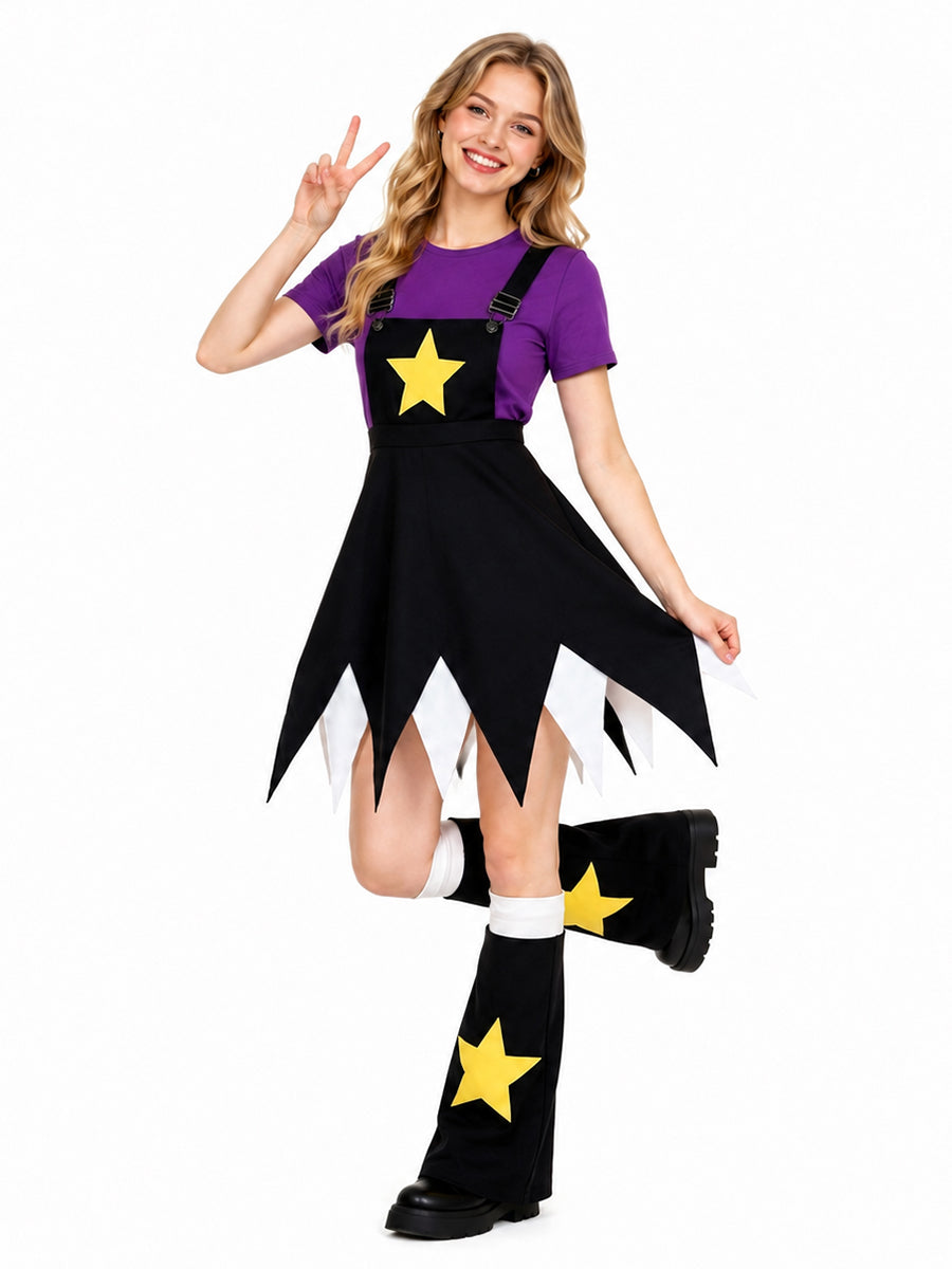 Creepy Game Gothic Doll Cosplay Costume for Kids and Adults