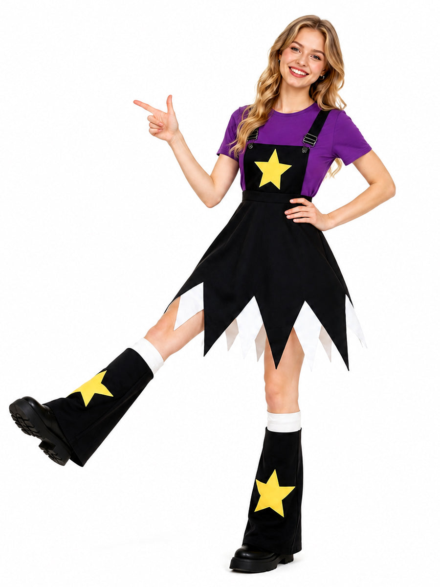 Creepy Game Gothic Doll Cosplay Costume for Kids and Adults