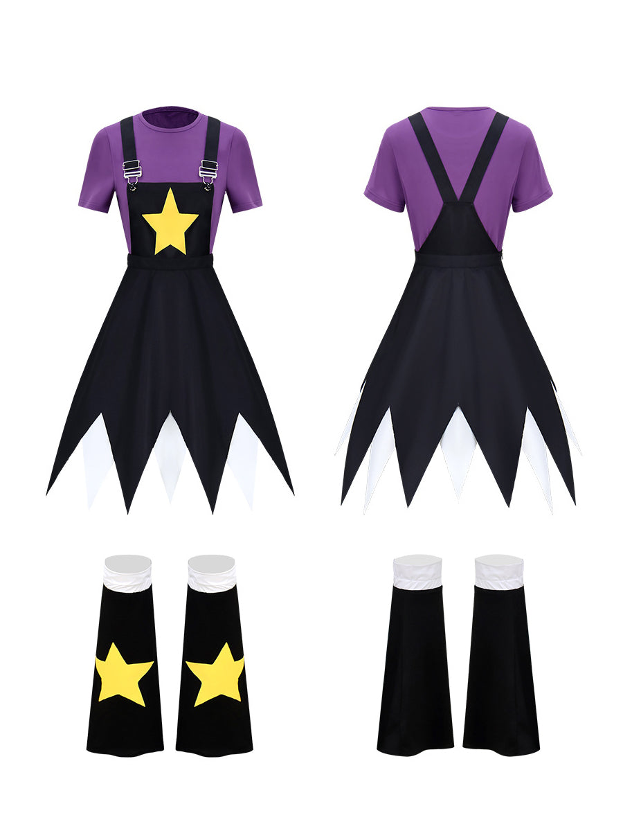 Creepy Game Gothic Doll Cosplay Costume for Kids and Adults