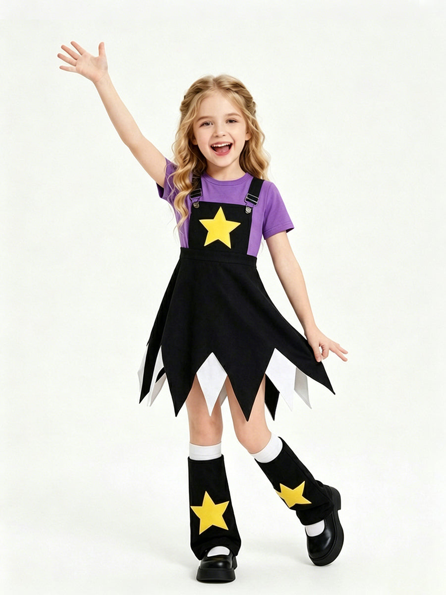 Creepy Game Gothic Doll Cosplay Costume for Kids and Adults