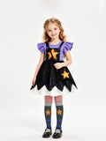 Girls Spooky Star Cosplay Dress Costume Set
