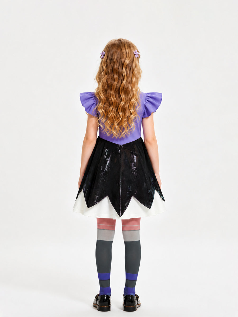 Girls Spooky Star Cosplay Dress Costume Set