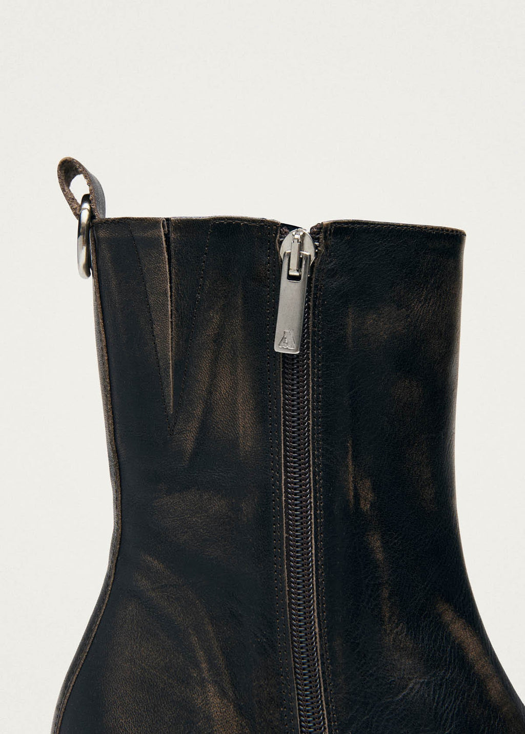 Roebar Vintage Effect Brown Leather Ankle Boots