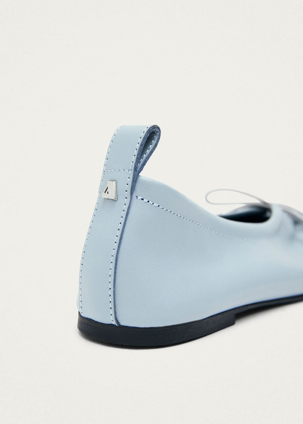 Rosalind Blue Leather Ballet Flats