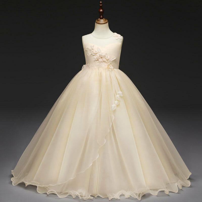 Flower Girl Dresses Princess Formal Graduation Bridesmaid Wedding Ball Gown