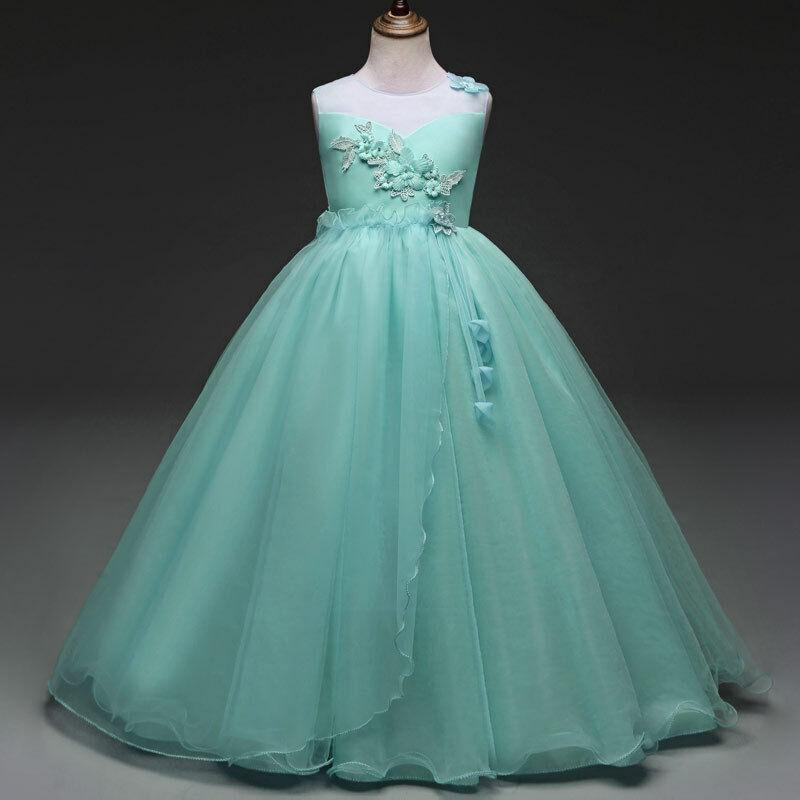 Flower Girl Dresses Princess Formal Graduation Bridesmaid Wedding Ball Gown
