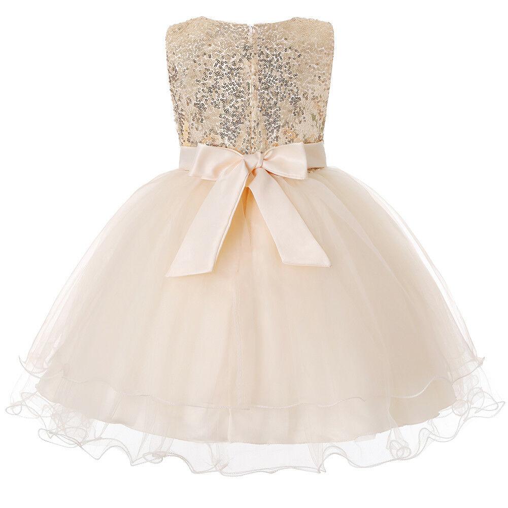 Flower Girl Dresses Sequin Princess Wedding Birthday Holiday Party Formal Graduation