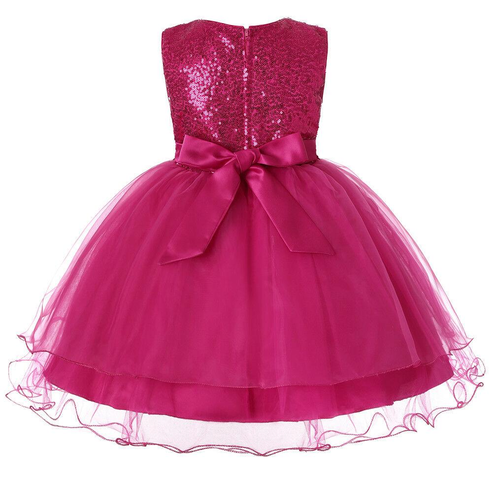 Flower Girl Dresses Sequin Princess Wedding Birthday Holiday Party Formal Graduation