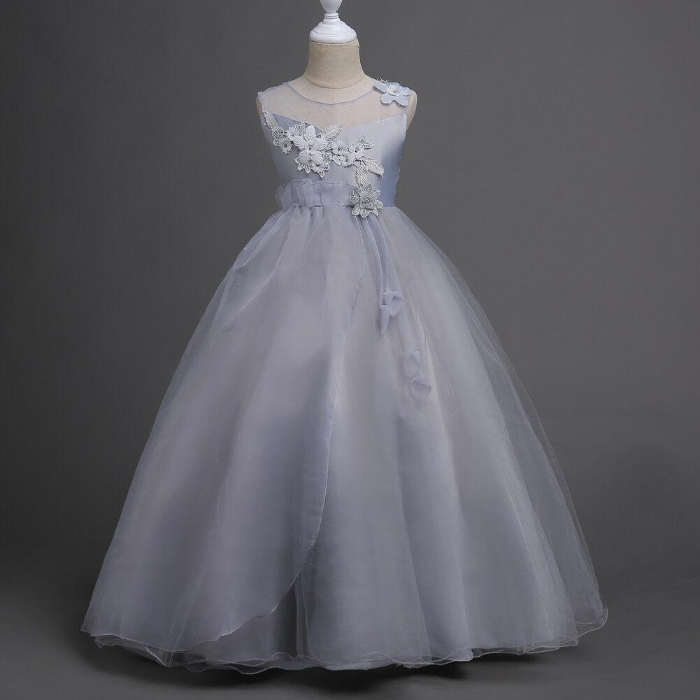 Flower Girl Dresses Princess Formal Graduation Bridesmaid Wedding Ball Gown
