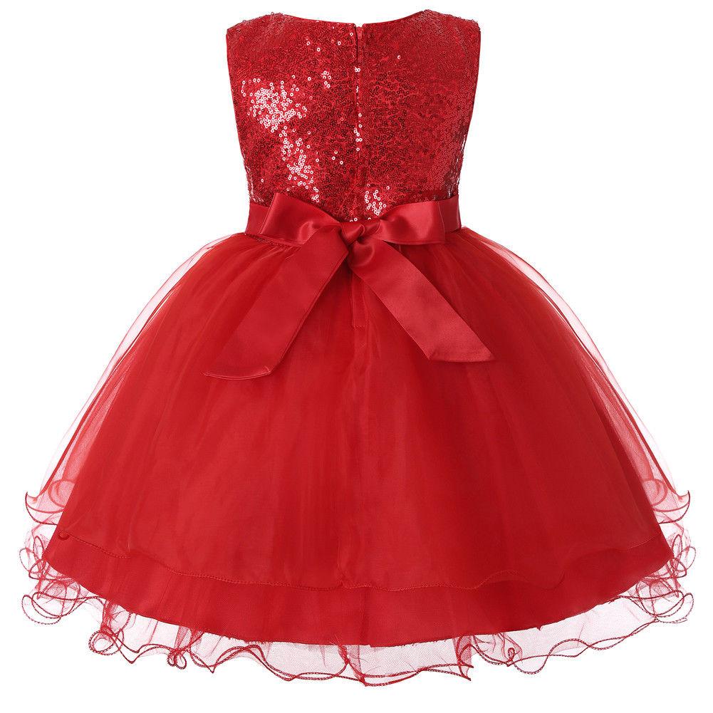 Flower Girl Dresses Sequin Princess Wedding Birthday Holiday Party Formal Graduation