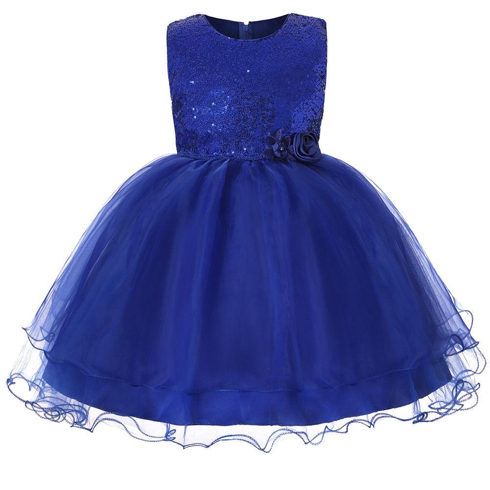 Flower Girl Dresses Sequin Princess Wedding Birthday Holiday Party Formal Graduation