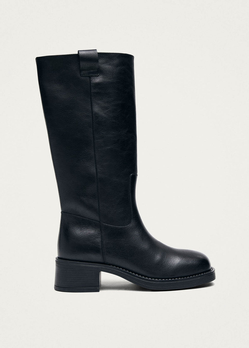 Sajan Black Leather Boots