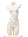 Cute Striped Micro Bikini Set