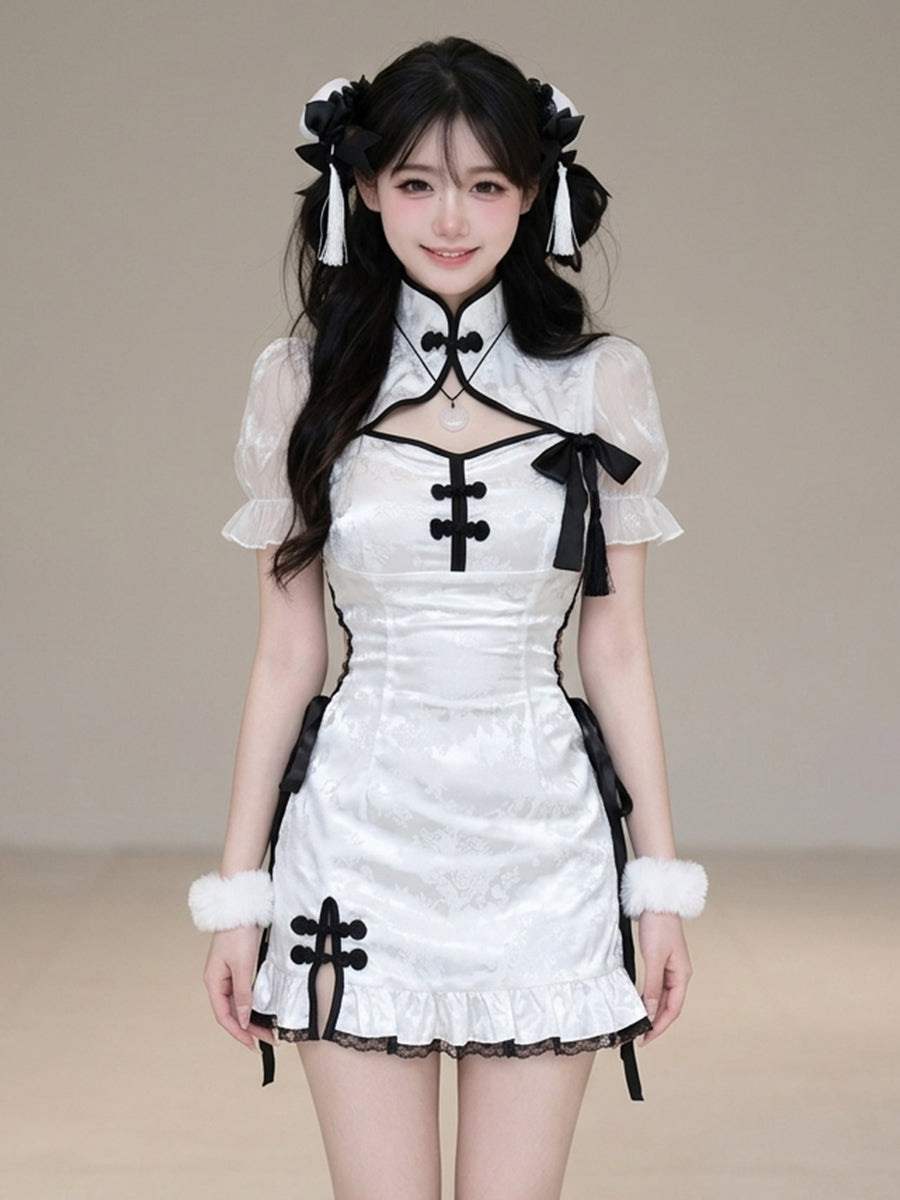 Cutout Chinese Cheongsam Dress