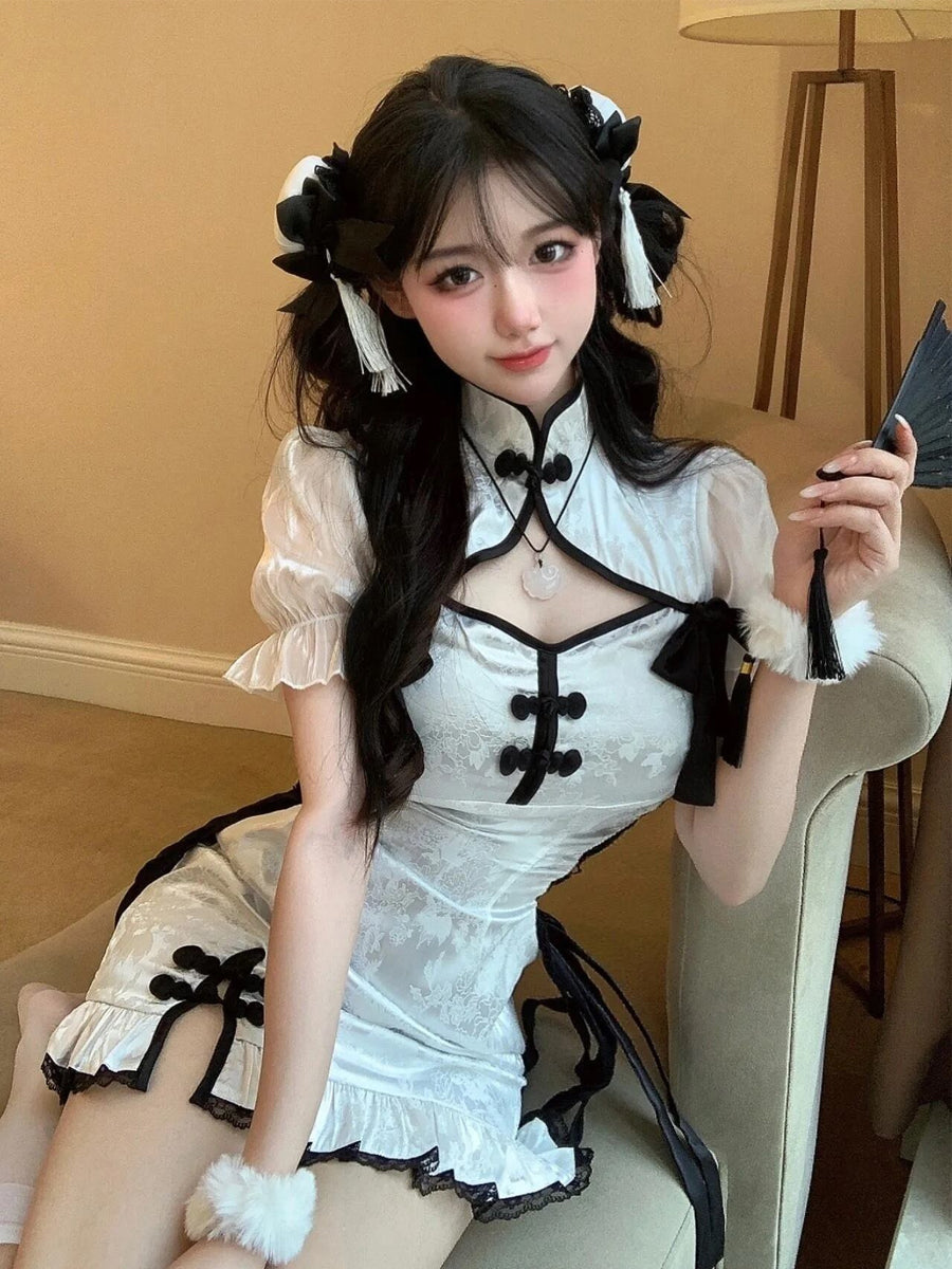 Cutout Chinese Cheongsam Dress