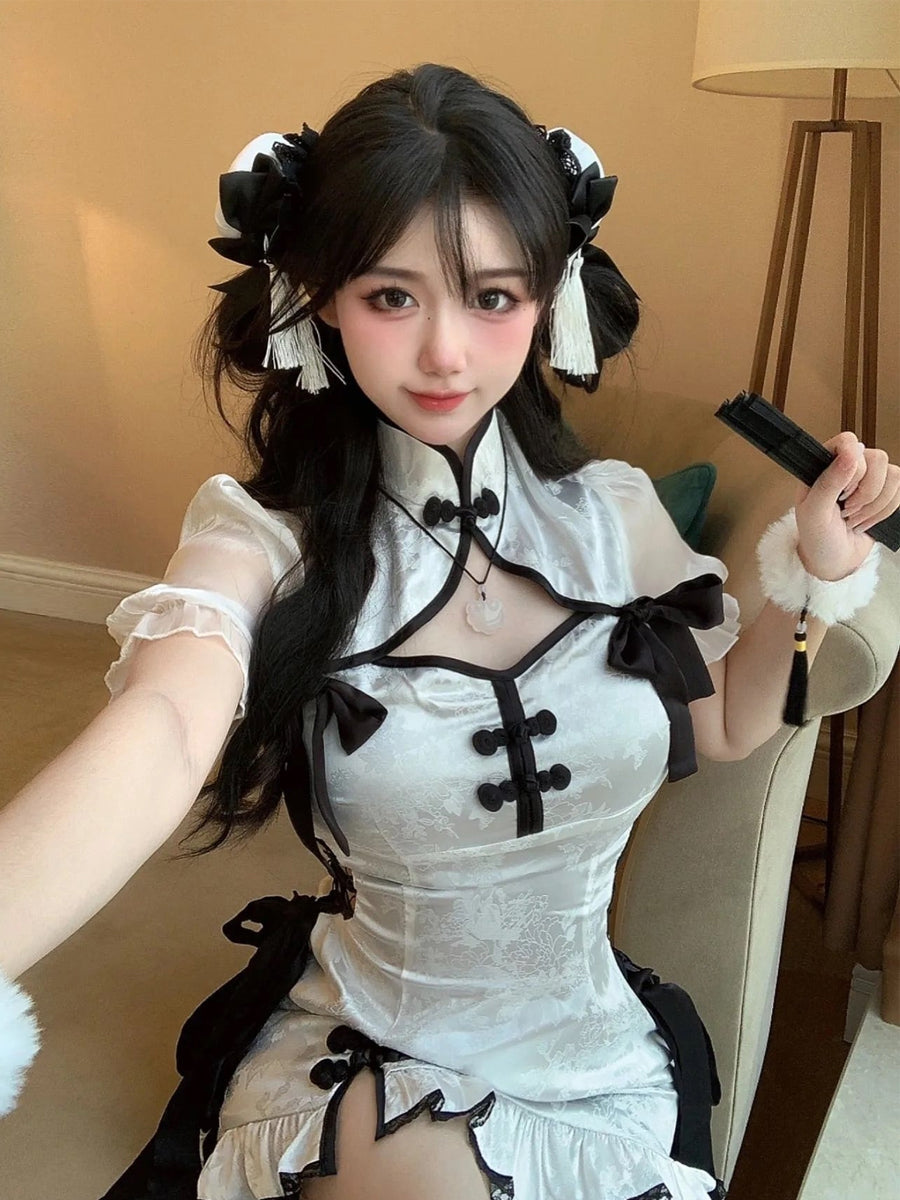 Cutout Chinese Cheongsam Dress