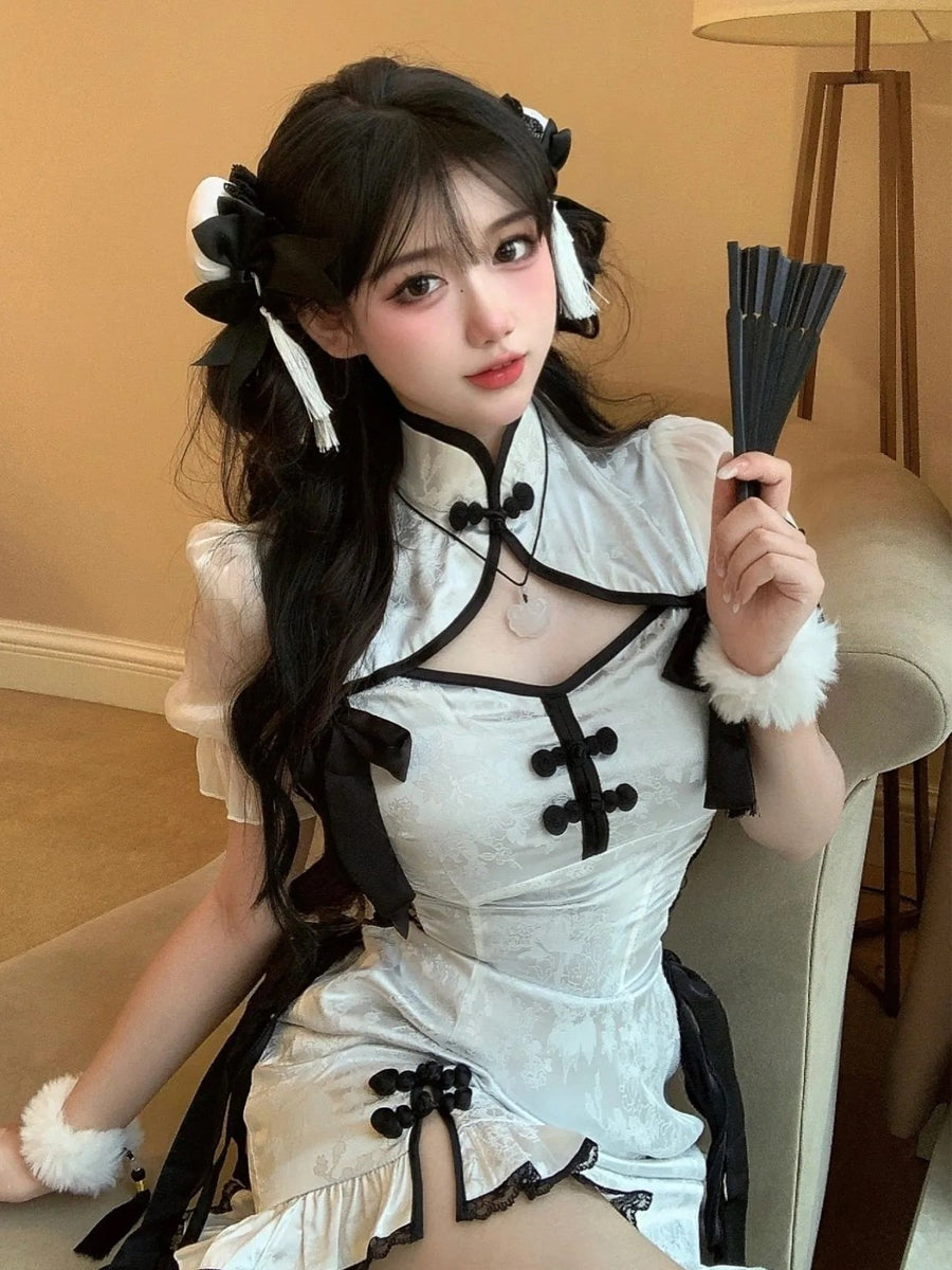 Cutout Chinese Cheongsam Dress