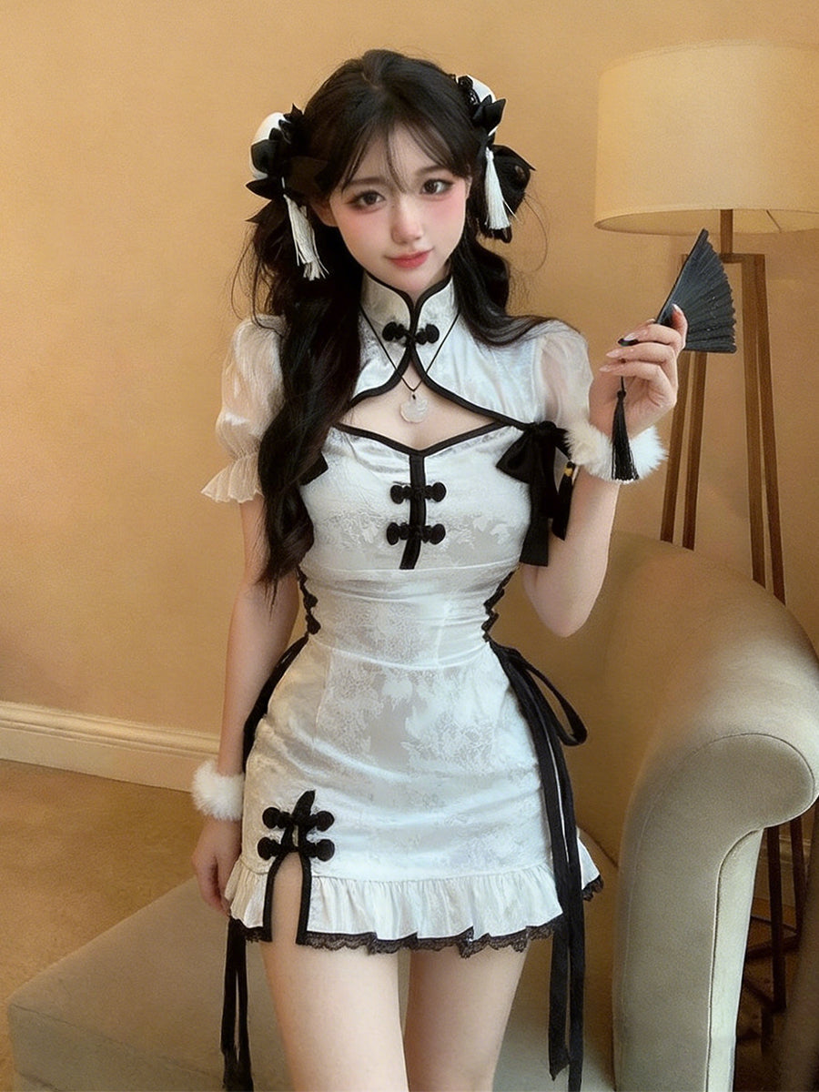 Cutout Chinese Cheongsam Dress