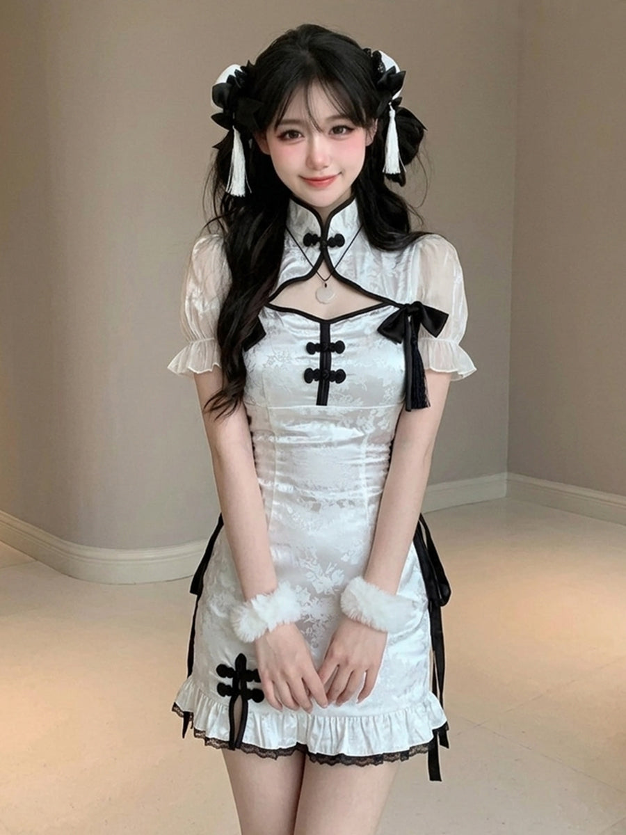 Cutout Chinese Cheongsam Dress