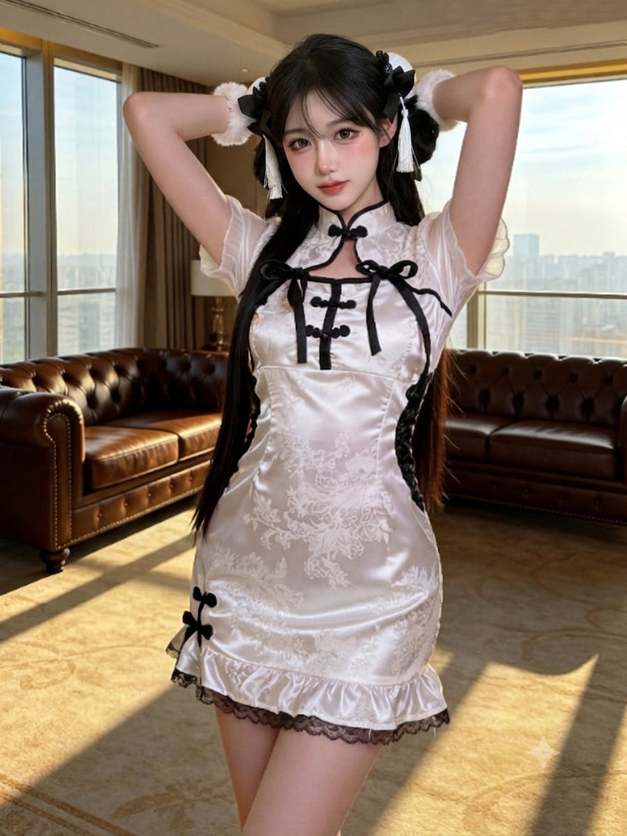 Cutout Chinese Cheongsam Dress