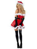 Red Latex Santa Dress Costume