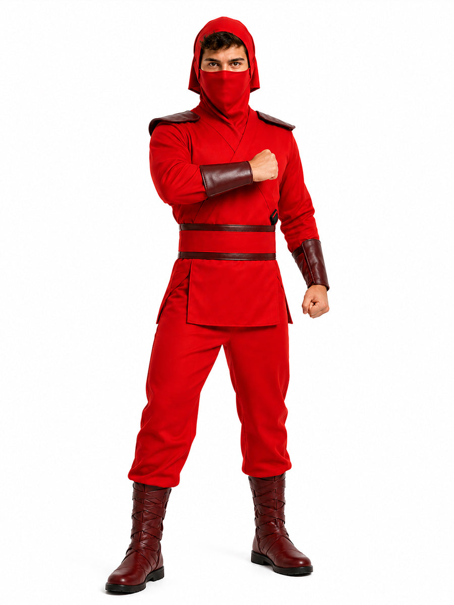 Red Shadow Hand Ninja Cosplay Costume