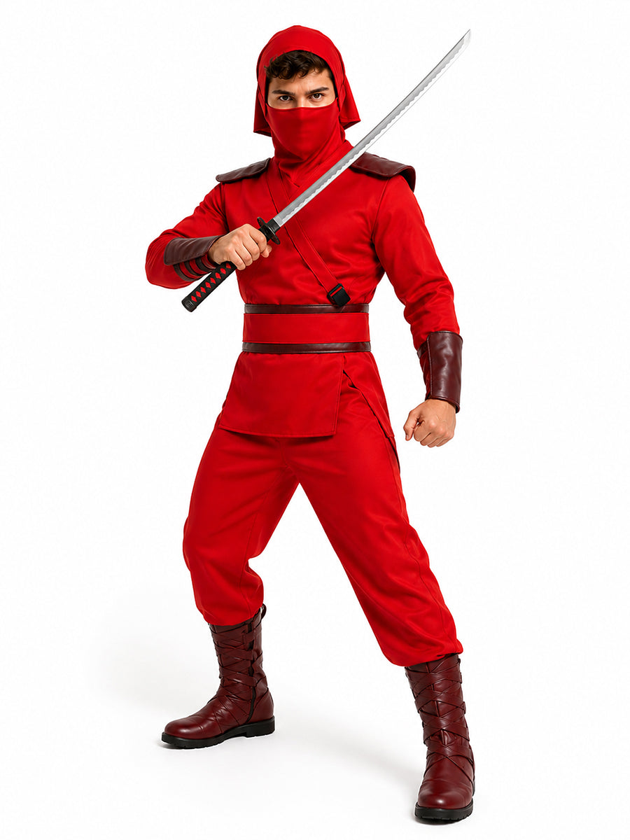 Red Shadow Hand Ninja Cosplay Costume