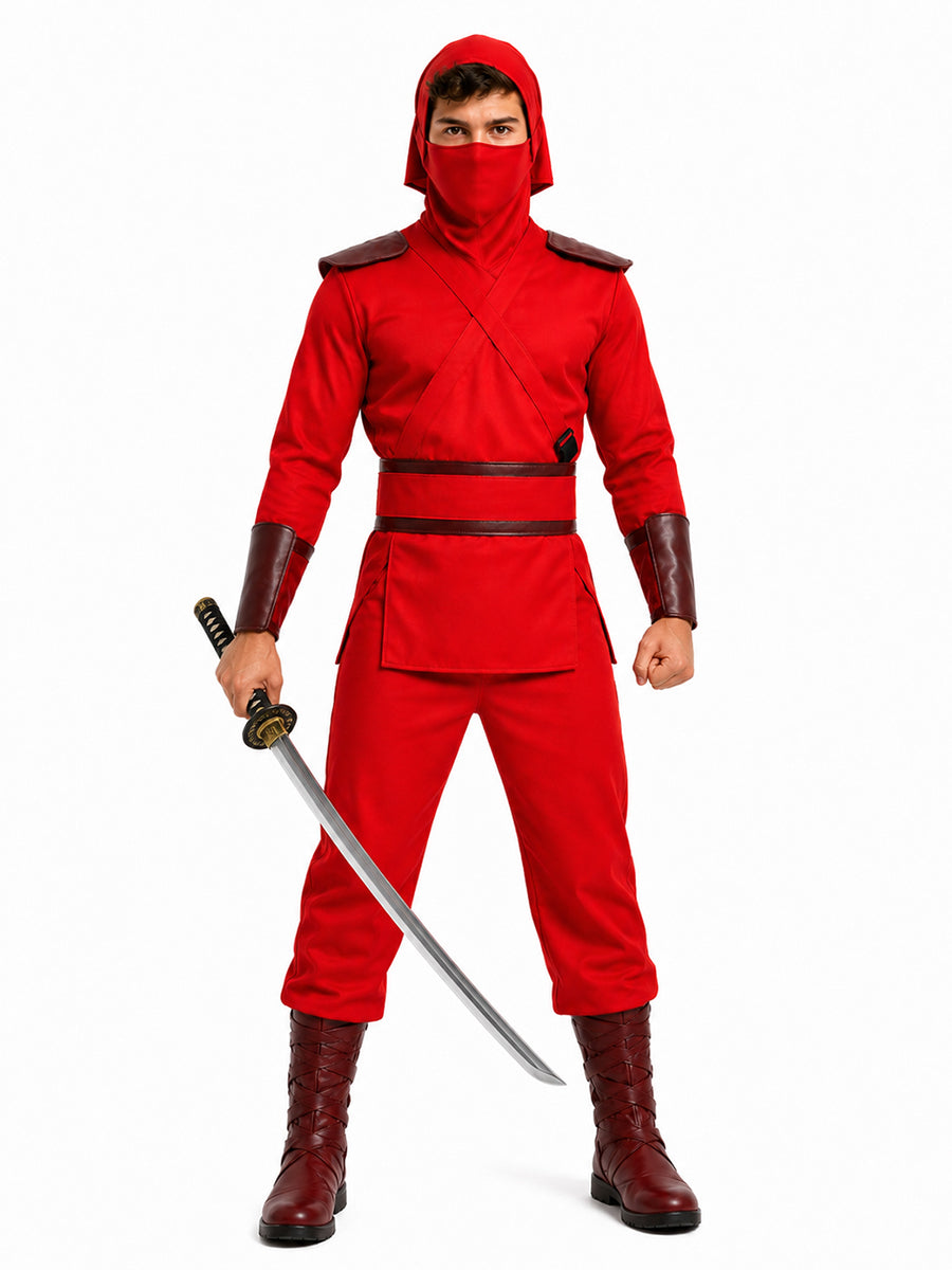 Red Shadow Hand Ninja Cosplay Costume