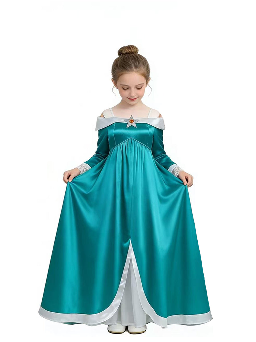 Satin Off Shoulder Princess Costume for Girls and Women
