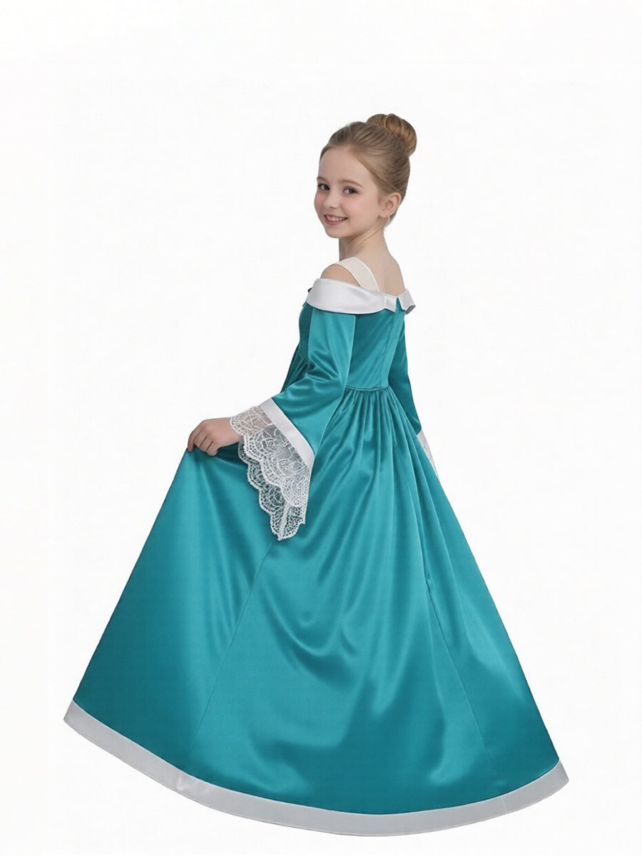 Satin Off Shoulder Princess Costume for Girls and Women