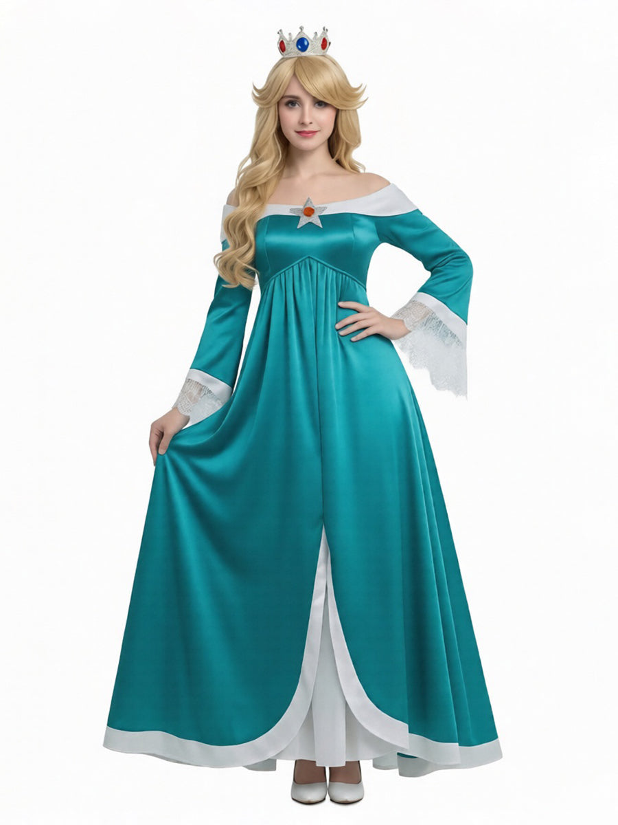 Satin Off Shoulder Princess Costume for Girls and Women