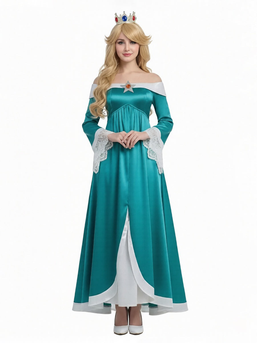 Satin Off Shoulder Princess Costume for Girls and Women