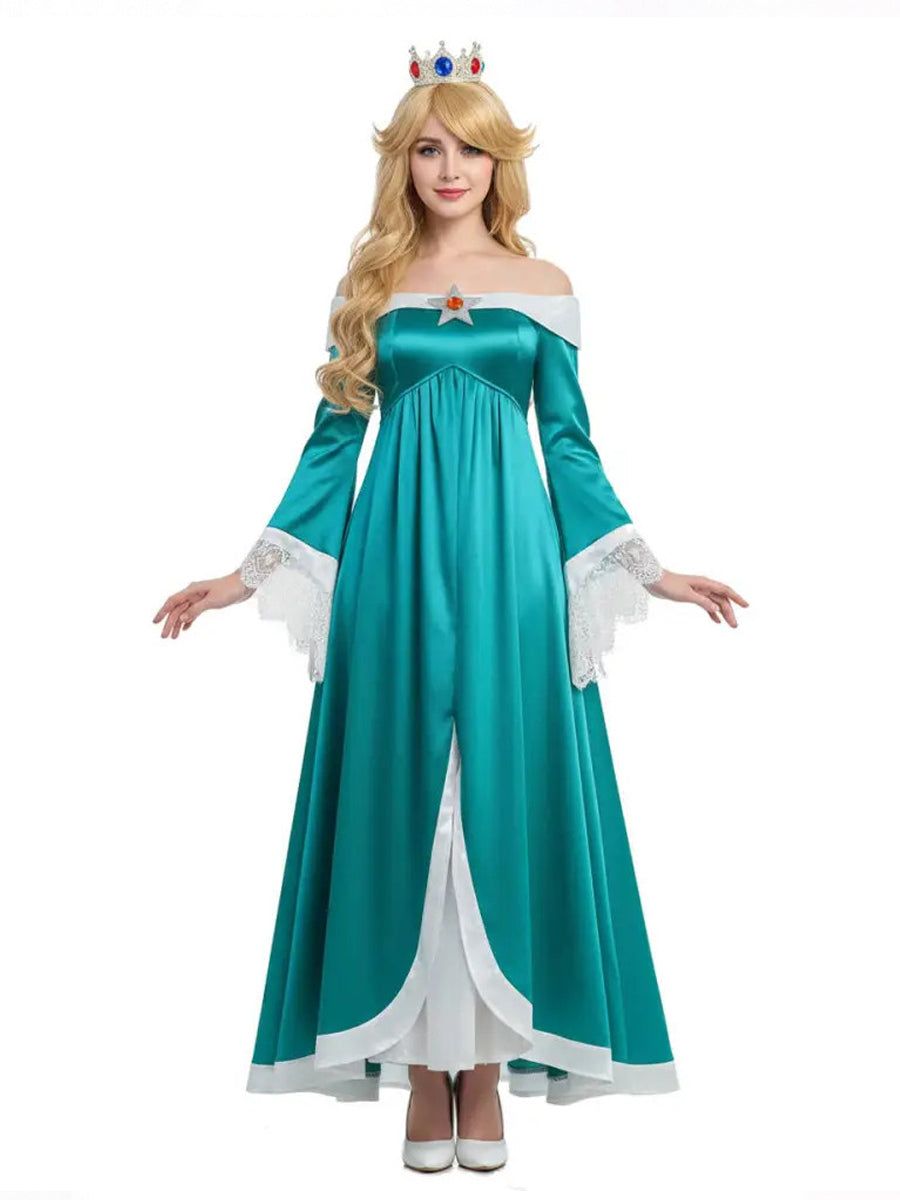 Satin Off Shoulder Princess Costume for Girls and Women