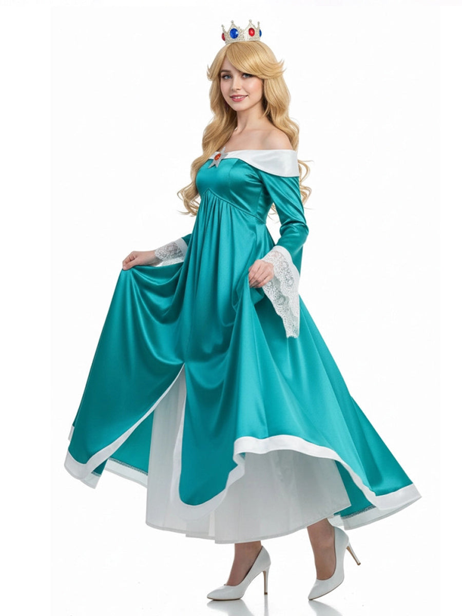 Satin Off Shoulder Princess Costume for Girls and Women