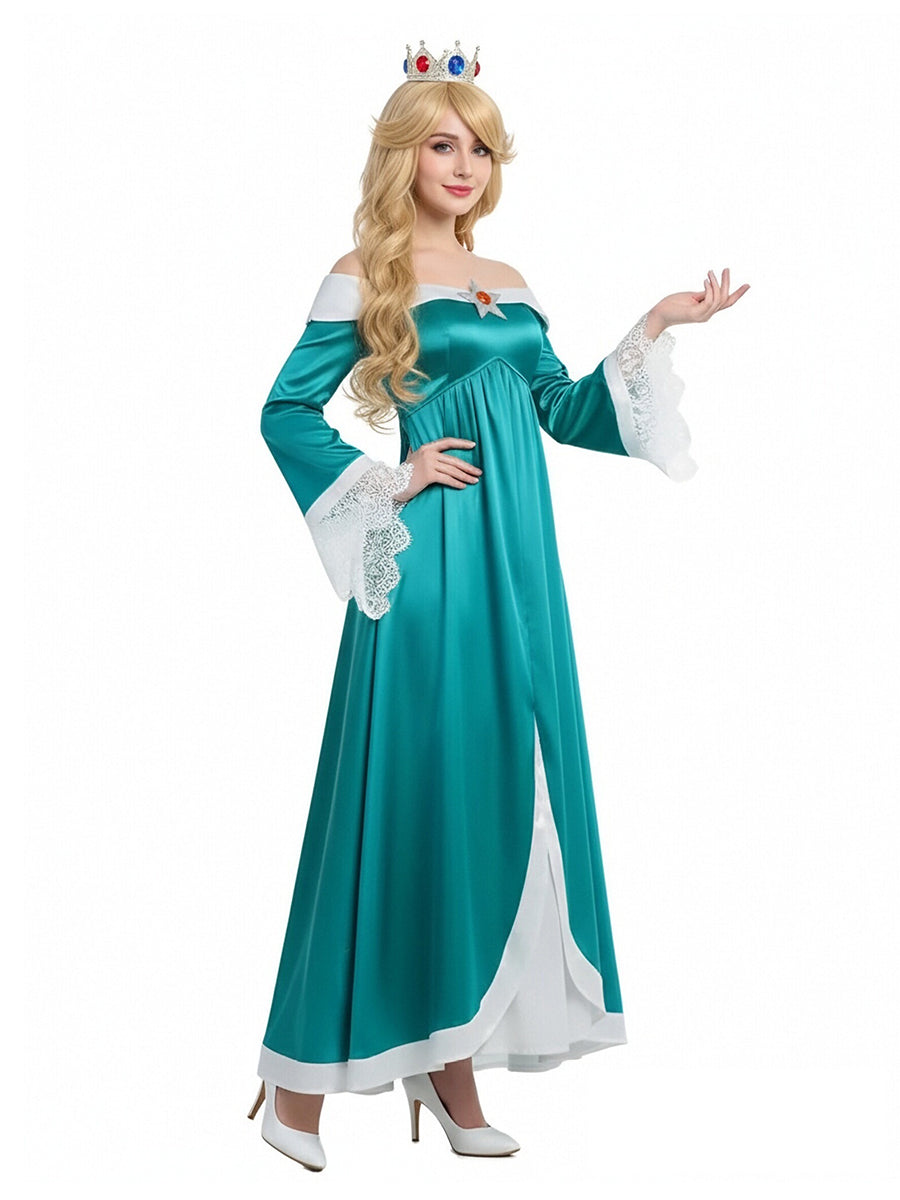 Satin Off Shoulder Princess Costume for Girls and Women