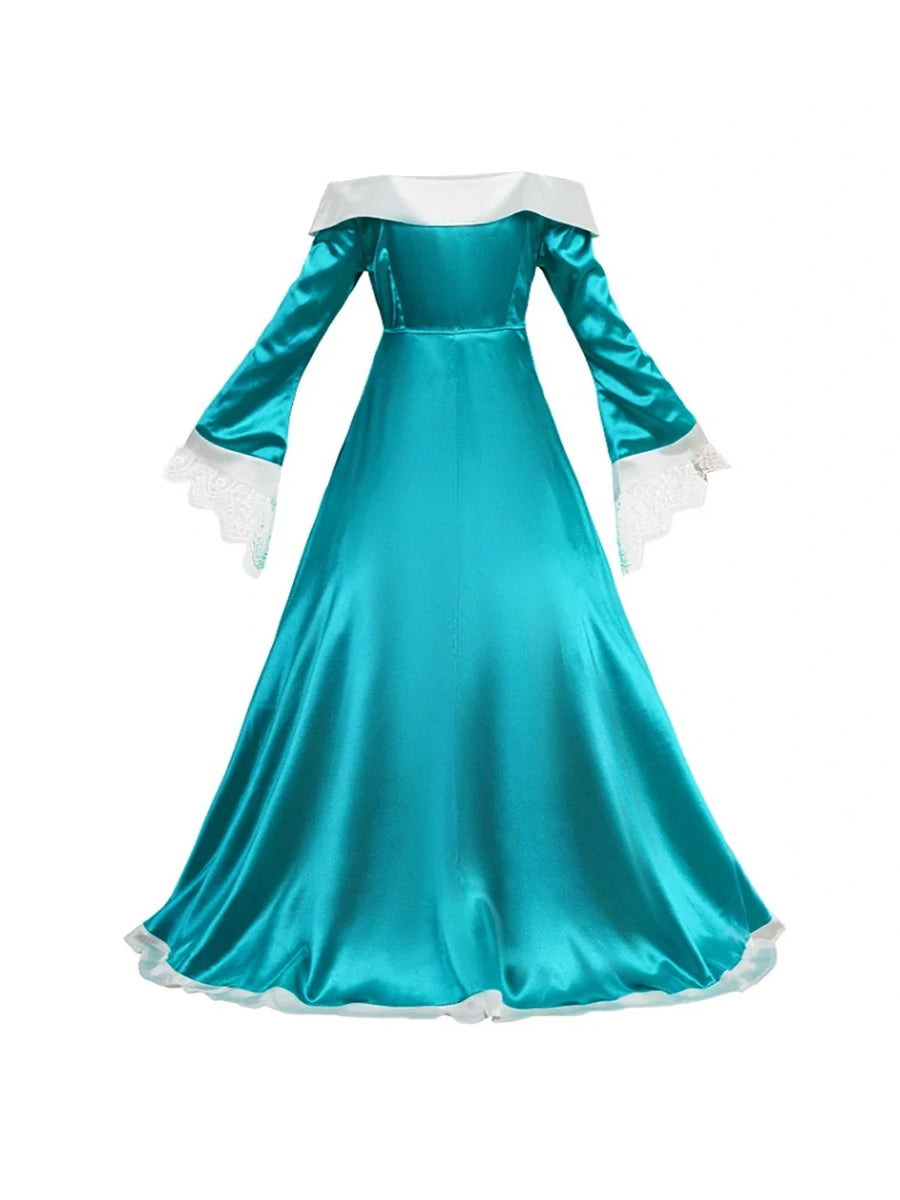 Satin Off Shoulder Princess Costume for Girls and Women