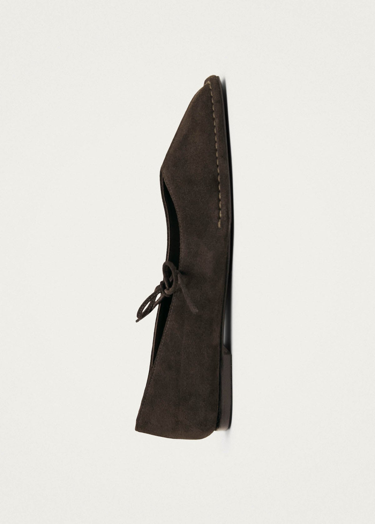 Sway Suede Coffee Brown Leather Ballet Flats