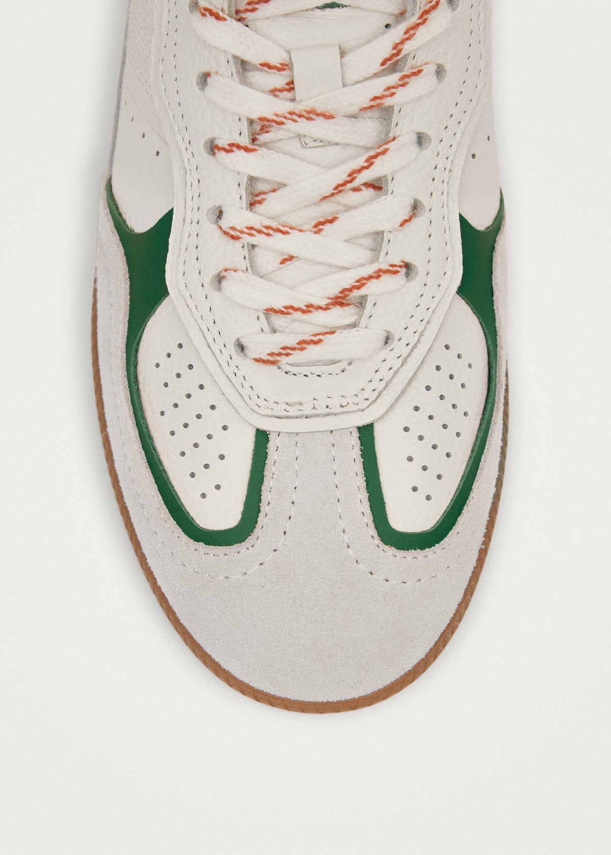 Tb.490 Rife Grain White Grass Green Leather Sneakers