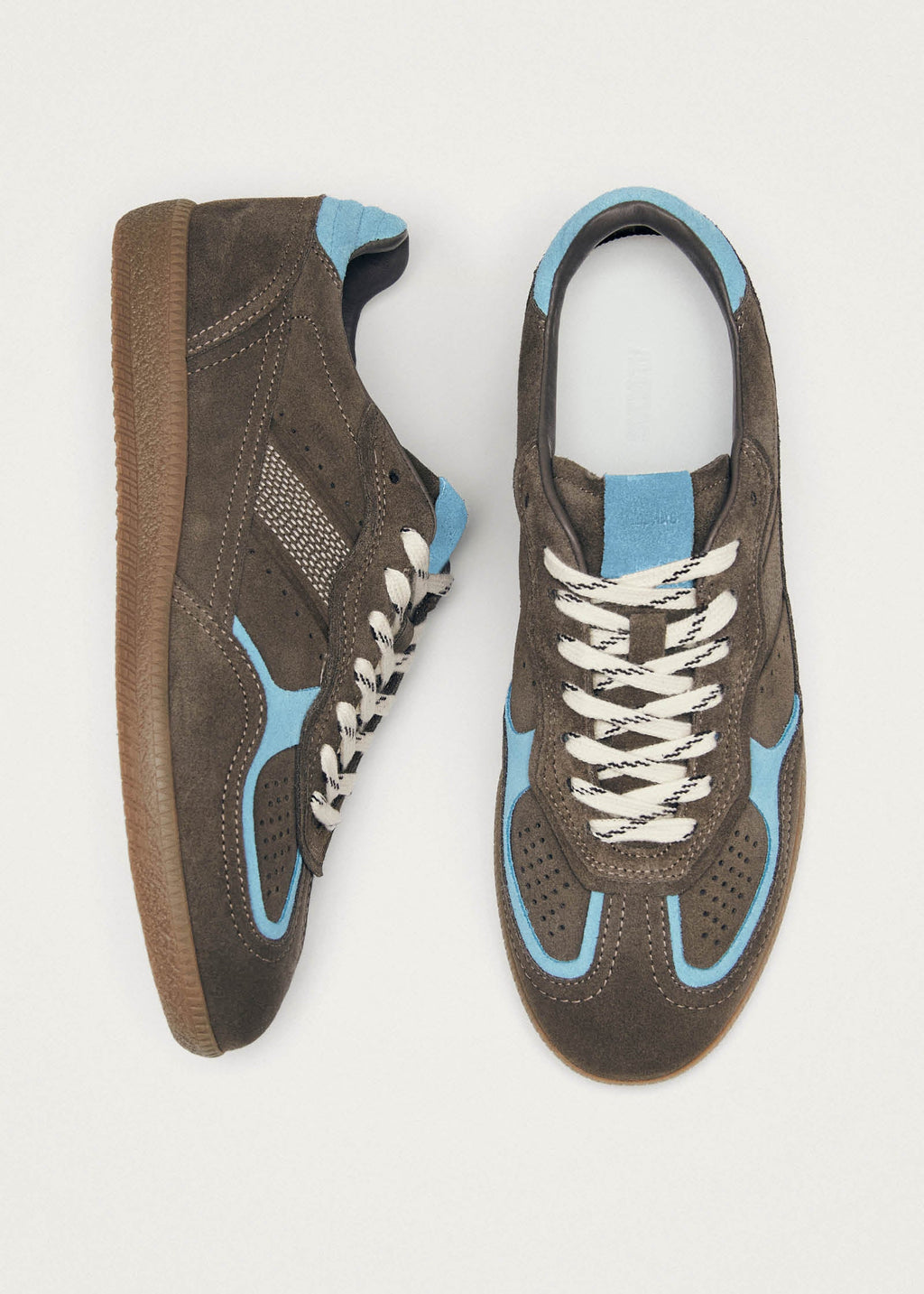 Tb.490 Rife Taupe Cornflower Blue Leather Sneakers