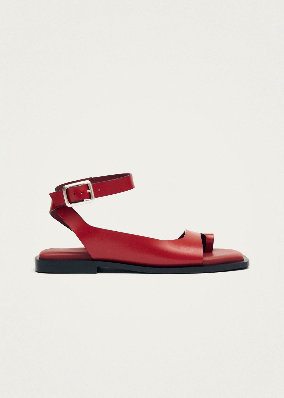 Tebas Red Leather Sandals