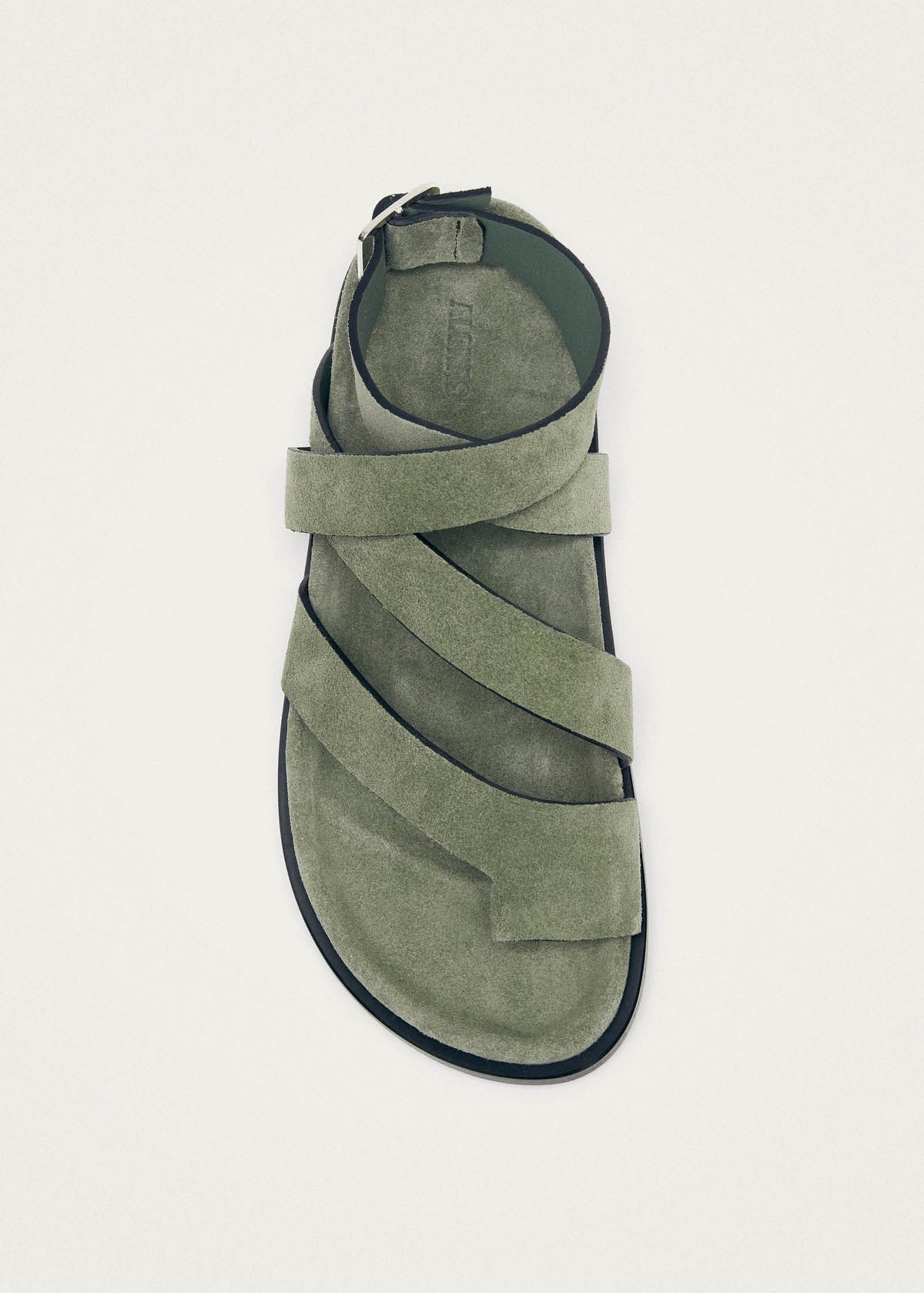 Tide Suede Green Leather Sandals