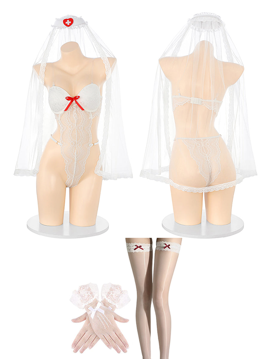 Sacred Nurse Lace Lingerie Set